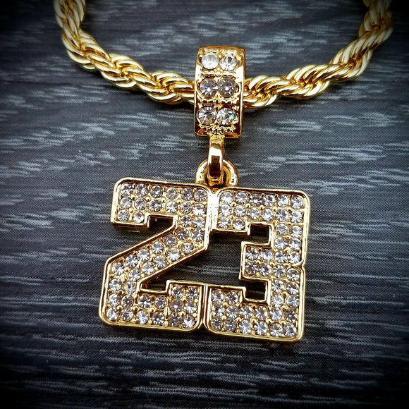 4k Gp Iced Out 23 Necklace | Poshmark